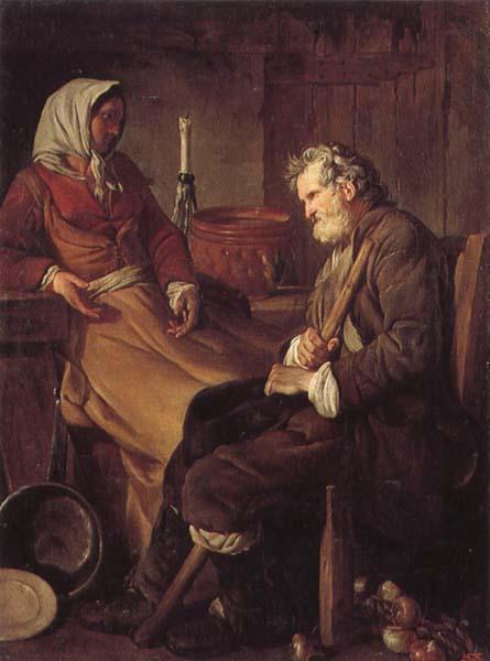Jean-Baptiste marie pierre Old Man in a Kitchen Sweden oil painting art